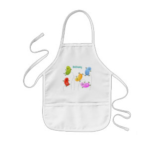 Niedliche glückliche Jellybohnen springende Cartoo Kinderschürze