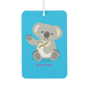 Niedliche glückliche koala schwingende Cartoon-Abb Autolufterfrischer
