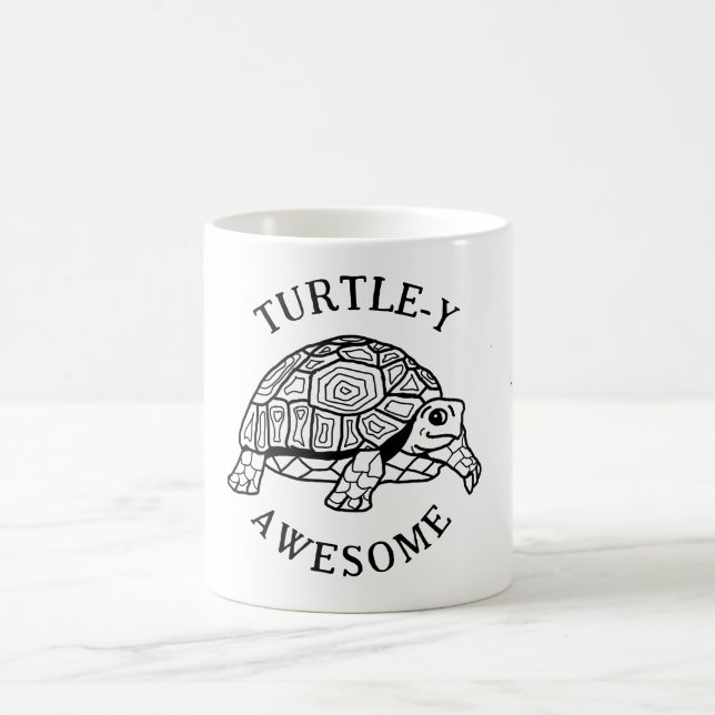 Niedliche glückliche Schildkröte. Schildkröteny ph Kaffeetasse (Mittel)