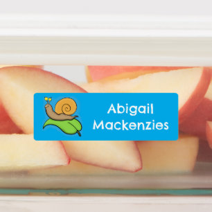 Niedliche, glückliche Schnecke auf einem Blatt Car Etiketten