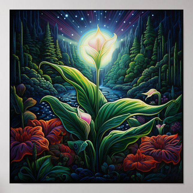 Niedliche Glühbirne Blume Bouquet Peace Lliy Poster (Vorne)