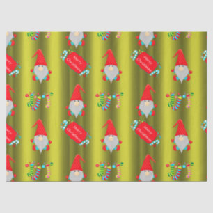 Niedliche Gnome, Chartreuse Grüne Weihnachten Seidenpapier