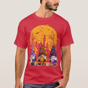 Niedliche Gnome glücklich Halloween Autumn Pumpkin T-Shirt