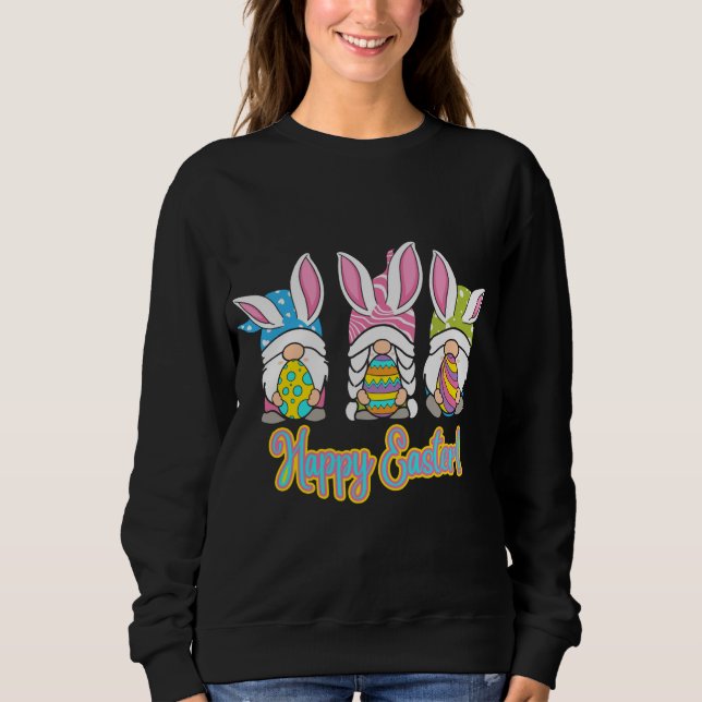 Niedliche Gnome Hugs Eier Happy Oaster - Eierjagd  Sweatshirt (Vorderseite)
