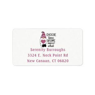 Niedliche Gnome sind freundlich Attitude Kindness  Adressaufkleber