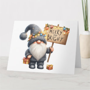 Niedliche Gnome Weihnachtskarte Karte