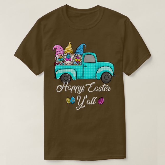 Niedliche Gnomen mit sonnigen Ohren Egg Jagdwagen  T-Shirt (Design vorne)