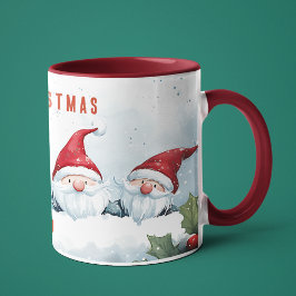 Niedliche Gnomes Frohe Weihnachten Personalisierte Tasse