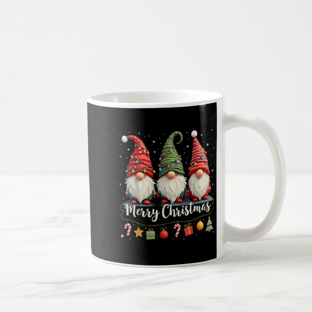 Niedliche Gnomes Frohe Weihnachtsfamilie Gnome Xma Kaffeetasse (Rechts)