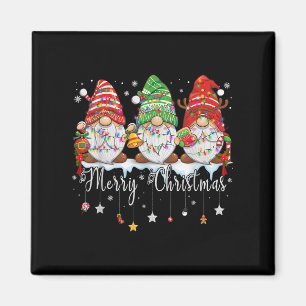 Niedliche Gnomes Frohe Weihnachtsfamilie Gnome Xma Magnet