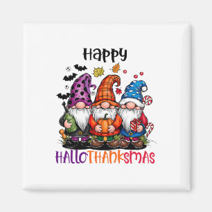 Niedliche Gnomes Happy Hallothanksmas Halloween Th Magnet