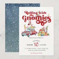 Niedliche Gnomes | Weihnachts-Party Einladung