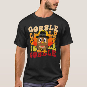 Niedliche Gobble Gobble Türkei Pilgrim Little Boys T-Shirt
