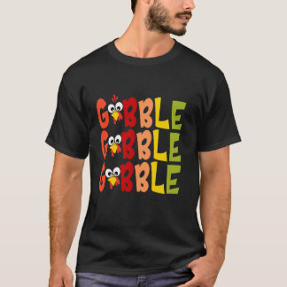Niedliche Gobble Gobble Türkei Pilgrim Little Boys T-Shirt