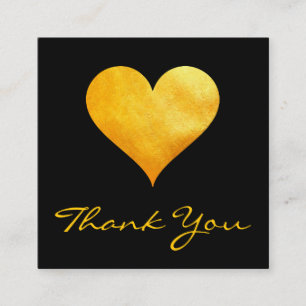 Niedliche Gold Hearts Dankeschön Rabattkarte