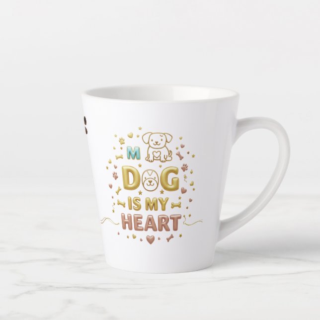 Niedliche Goldbriefe Kleine Tasse (Rechts)