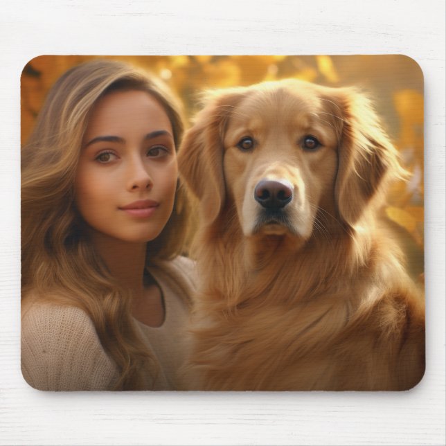 Niedliche Golden Retriever Beste Hunde-Mama je Mousepad (Vorne)