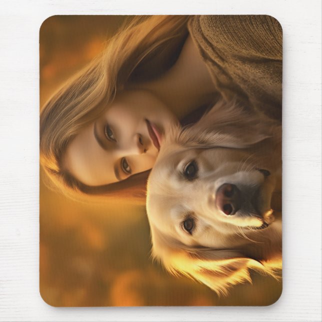 Niedliche Golden Retriever Beste Hunde-Mama je Mousepad (Vorne)