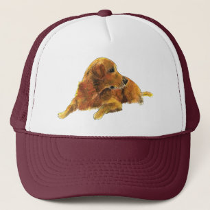 Niedliche Golden Retriever Dose Illustration Truckerkappe