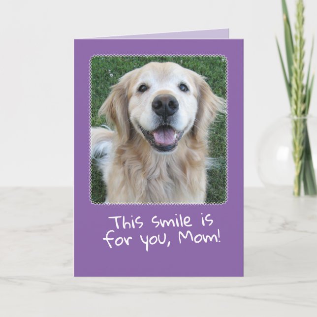 Niedliche Golden Retriever Mother's Day Card Karte (Vorderseite)