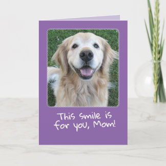 Niedliche Golden Retriever Mother's Day Card Karte