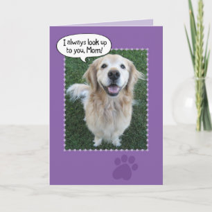 Niedliche Golden Retriever Mother's Day Card Karte