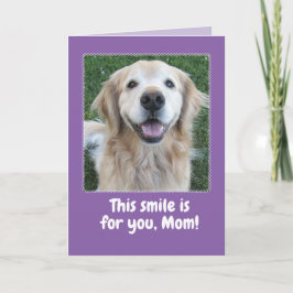 Niedliche Golden Retriever Mother's Day Card Karte