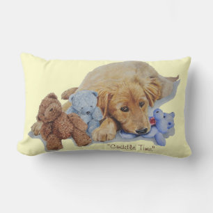niedliche Golden Retriever Welpenkuppel Lendenkissen