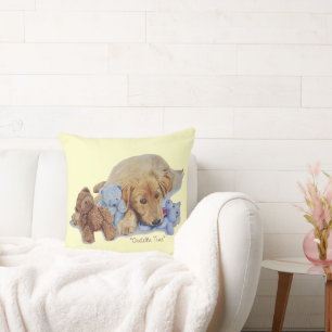 niedliche Golden Retriever Welpenkuppelbären Kissen