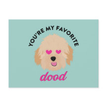 Niedliche Goldendoodle-Valentintagskarte