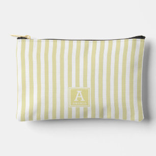 Niedliche Goldene Streifen Mit Monogramm Initialen Zubehörtasche