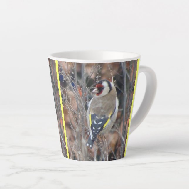Niedliche Goldfinch-Kust. BG-Tasse Milchtasse (Rechte Ecke)