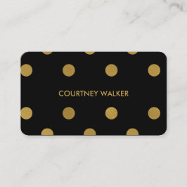 Niedliche Goldfolie u. schwarze Visitenkarte