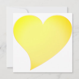 Niedliche, goldgelbe Happy Big Herz Moderne Karte