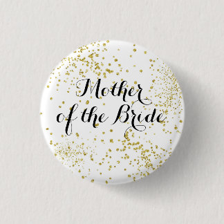 Niedliche GoldGlitzer-Mutter des Braut-Knopfes Button