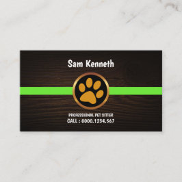 Niedliche Goldpaw-Druck-Holzkörner Visitenkarte