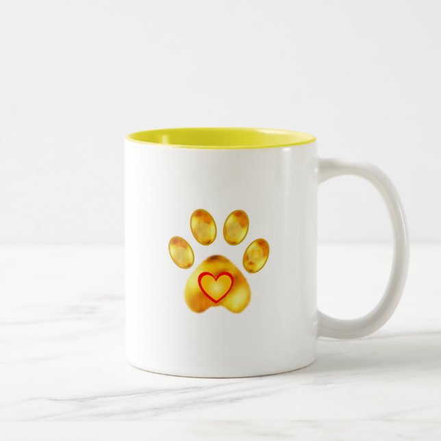 Niedliche Goldpaw Zweifarbige Tasse (Rechts)