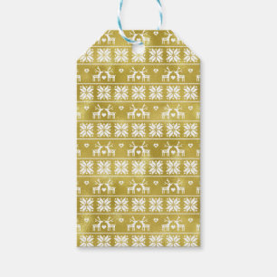 Niedliche Goldreinigung und Schneeflocken Geschenkanhänger