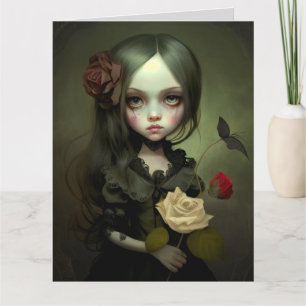 NIEDLICHE GOTH GIRL SWEET BIRTHDAY GOTHIC GREETING KARTE