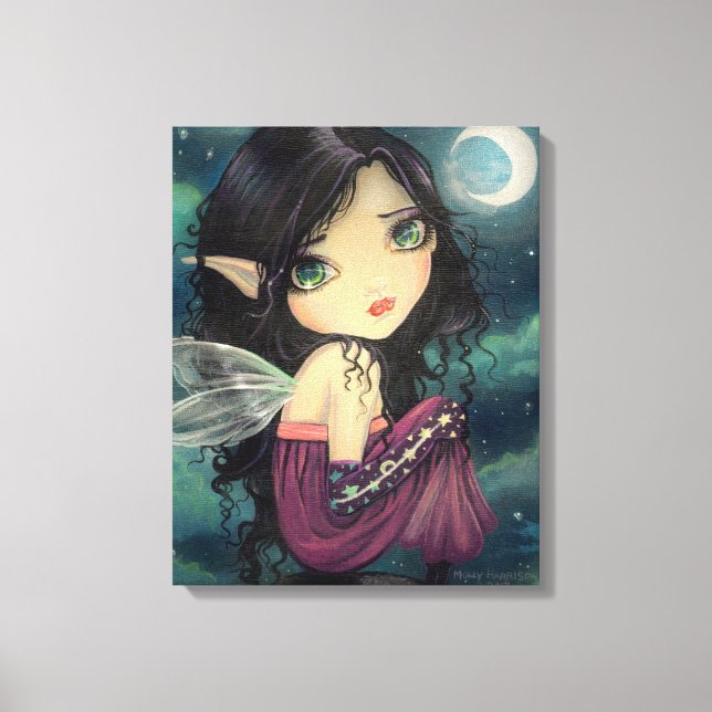 Niedliche Gotik Big-Eye Fairy Fantasy Art Leinwanddruck (Vorderseite)