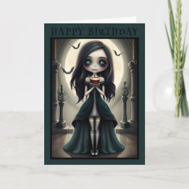 Niedliche gotische, gotische Geburtstagskarte Hall Karte