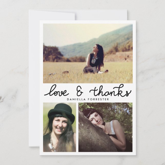 Niedliche graduierte Liebe-und des Dankeskarte (Vorderseite)