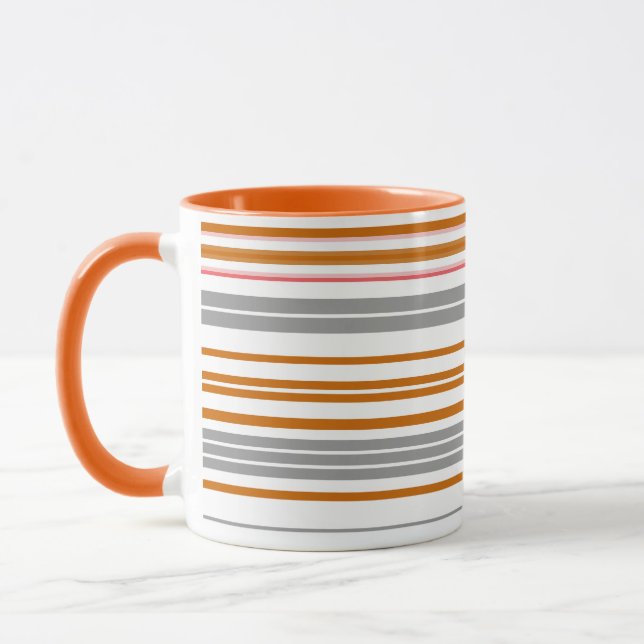 Niedliche graubraune Streifen Tasse (Links)