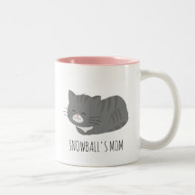Niedliche graue Katze - personalisierte Mug