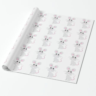Niedliche graue Maus Geschenkpapier