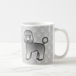 Niedliche graue Spielzeugwürfel Hunde auf grauem B Tasse