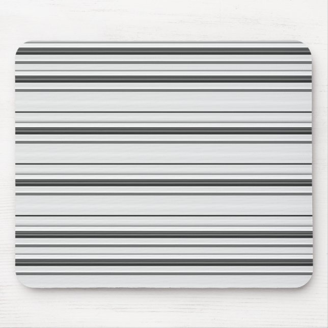 Niedliche, graue Streifen Mousepad (Vorne)