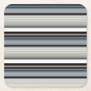 Niedliche graue Streifen Rechteckiger Pappuntersetzer