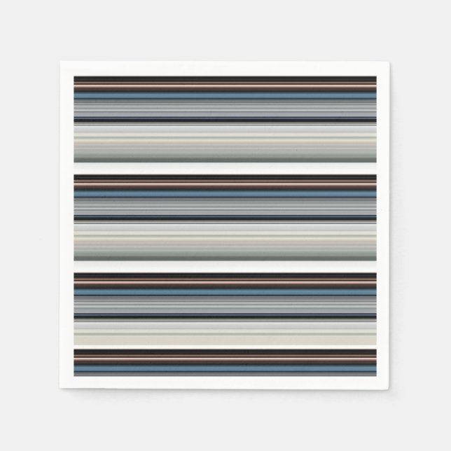 Niedliche graue Streifen Serviette (Vorderseite)