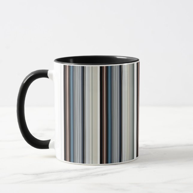 Niedliche graue Streifen Tasse (Links)